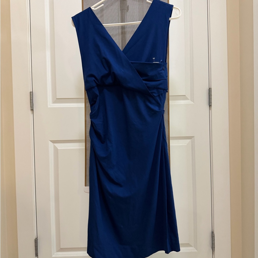 DVF Blue Moon Sleeveless V-Neck Dress with Side Zip | Size S | New With Tags